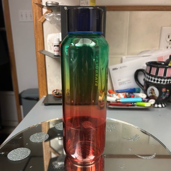 Rainbow Starbucks Glass Water Bottle - Picture 5 of 10